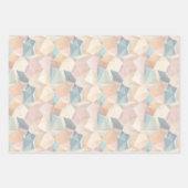 Pastel Geometrische Pop | Blush Inpakpapier Vel (Voorkant 3)
