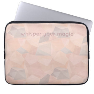 Pastel Geometrische Pop Blush Op Maat Gemaakte L Laptop Sleeve
