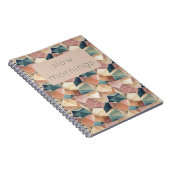Pastel Geometrische Pop | Gedempte Aangepaste Noti Notitieboek (Rechterzijde)