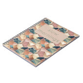 Pastel Geometrische Pop | Gedempte Aangepaste Noti Notitieboek (Linkerzijde)