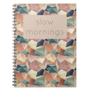Pastel Geometrische Pop Gedempte Aangepaste Noti Notitieboek