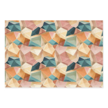 Pastel Geometrische Pop | Set met inpakpapiervelle