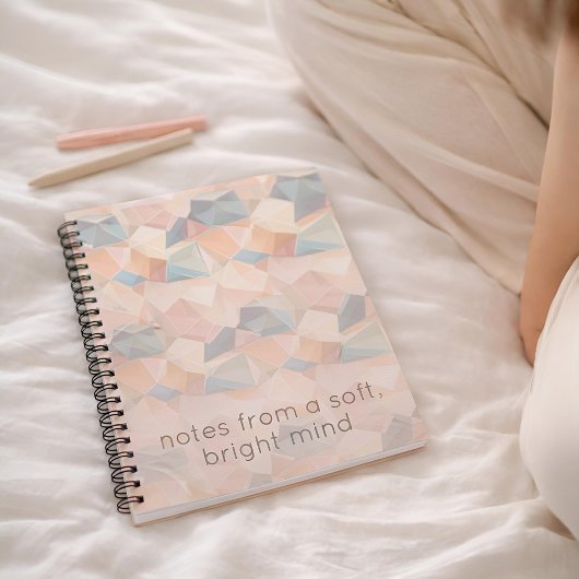 Pastel Geometrische Pop | Zachte Spectrum Aangepas Notitieboek