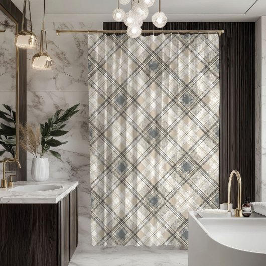 Pastel Geometry Curtain Clean Minimalist Vibe Douchegordijn