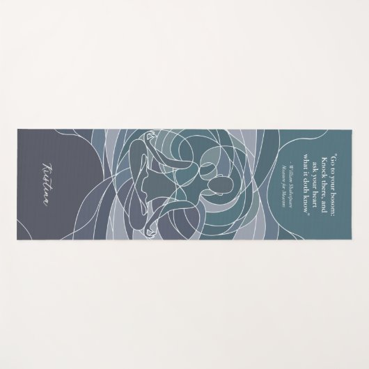 Pastel Gepersonaliseerde Moderne Elegante Quote Yogamat (Voorkant (horizontaal))