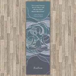 Pastel Gepersonaliseerde Moderne Elegante Quote Yogamat
