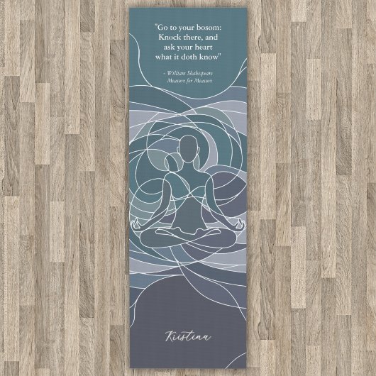 Pastel Gepersonaliseerde Moderne Elegante Quote Yogamat