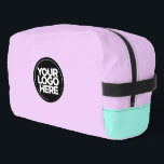 pastel | Gepersonaliseerde zakelijke Logo en tekst Toilettasje<br><div class="desc">Klassieke pastel roze blauw en lavendel paarse | Gepersonaliseerde zakelijke Logo en tekst Modern Business Printed Rugzak</div>