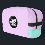 pastel | Gepersonaliseerde zakelijke Logo en tekst Toilettasje<br><div class="desc">Klassieke pastel roze blauw en lavendel paarse | Gepersonaliseerde zakelijke Logo en tekst Modern Business Printed Rugzak</div>