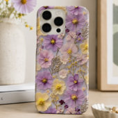 Pastel Geperste Wilde Bloem Cottagecore Patroon  Case-Mate iPhone Case
