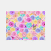Pastel Gerbera Daisy met haar naam Fleece Deken (Voorkant (Horizontaal))