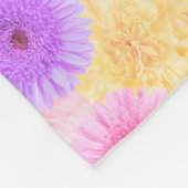 Pastel Gerbera Daisy met haar naam Fleece Deken (Hoek)