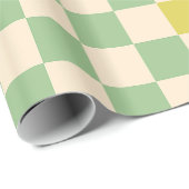 Pastel geruit Controleer Patroon Roze Blauw Groen Cadeaupapier (Rol Hoek)