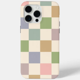 Pastel geruit geometrische retro naadloos patroon iPhone 15 pro max hoesje