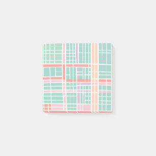 Pastel Geruite CottageCore Spring Workspaces Post-it® Notes