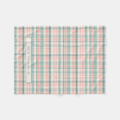 Pastel geruite eerste kerst van de baby fleece deken (Voorkant (Horizontaal))