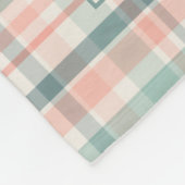 Pastel geruite eerste kerst van de baby fleece deken (Hoek)