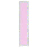 Pastel geruite lange tafelloper (Voorkant)