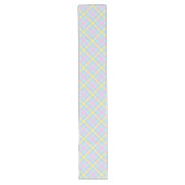 Pastel geruite lange tafelloper (Voorkant)