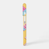 Pastel geruite lief strikje iPhone 16 hoesje (Linkerkant)