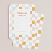 Pastel geruite oorbel display Kaart