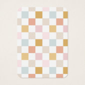 Pastel geruite oorbel display Kaart (Achterkant)