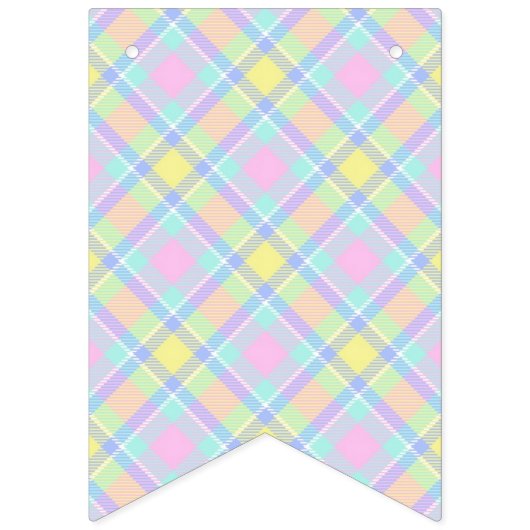 Pastel geruite Pasen Vlaggetjes (Tweede vlag)