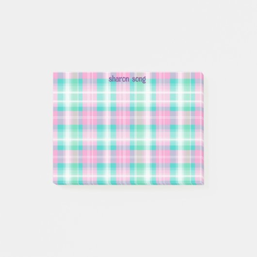 pastel geruite post-it-notitie post-it® notes (Voorkant)