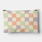 Pastel geruite ritssluiting zak etui (Achterkant)