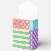 Pastel Geruite Stippen Lint Geometrisch Bedankdoosjes (Open)
