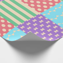 Pastel geruite stippen lint geometrisch