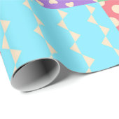 Pastel geruite stippen lint geometrisch cadeaupapier (Rol Hoek)
