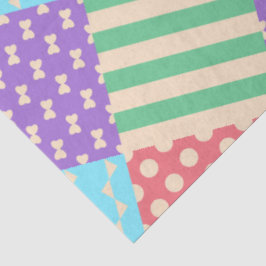 Pastel Geruite Stippen Lint Geometrisch Tissuepapier