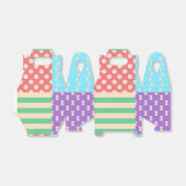 Pastel geruite streep lint stip geometrisch bedankdoosjes (Uitgevouwen)