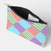 Pastel geruite streep lint stip geometrisch etui (Open)