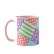 Pastel geruite streep lint stip geometrisch