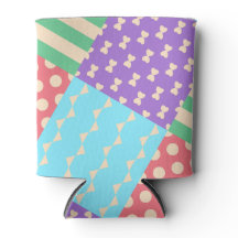Pastel Geruite Streep Strik Geblokte Geometrisch