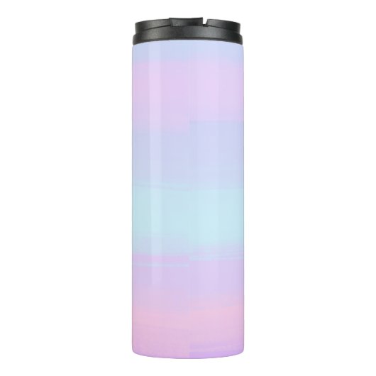 Pastel geschilderde strepen thermosbeker (Achterkant)