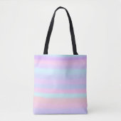 Pastel geschilderde strepen tote bag (Voorkant)