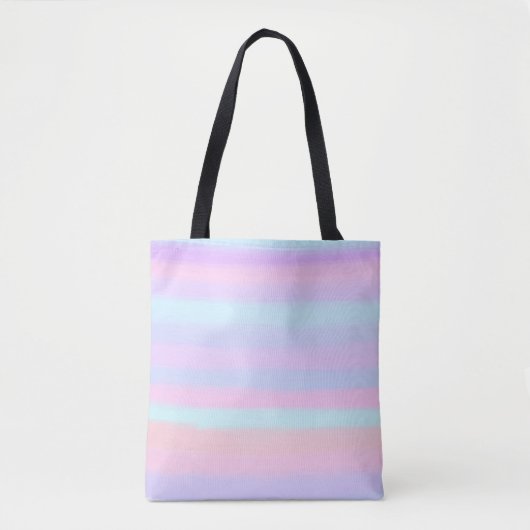 Pastel geschilderde strepen tote bag (Voorkant)