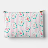 Pastel Gestreepte Mahjong Cosmetica en Etui (Achterkant)