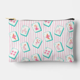Pastel Gestreepte Mahjong Cosmetica en Etui