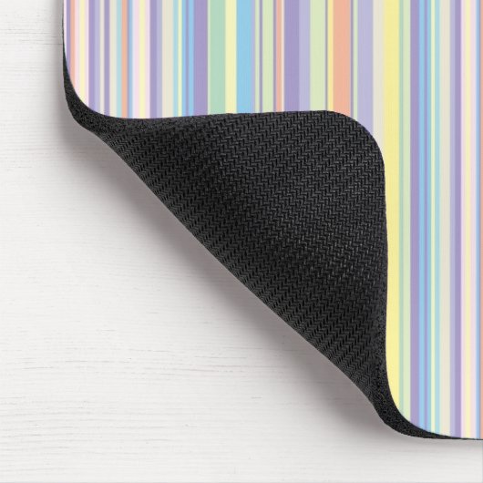 Pastel-gestreepte mousepad muismat (Hoek)
