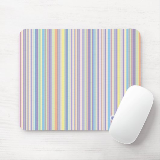 Pastel-gestreepte mousepad muismat (Met muis)