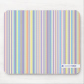 Pastel-gestreepte mousepad muismat (Voorkant)