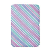 Pastel gestreepte patroon badmat (Voorkant Verticaal)