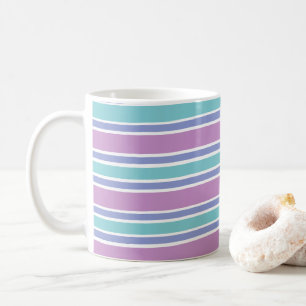 Pastel gestreepte patroon koffiemok