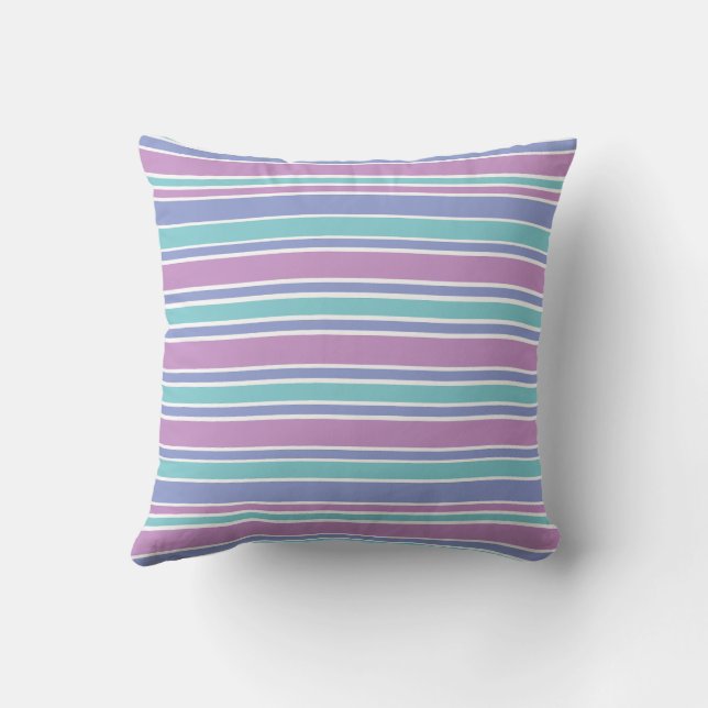 Pastel gestreepte patroon kussen (Achterkant)