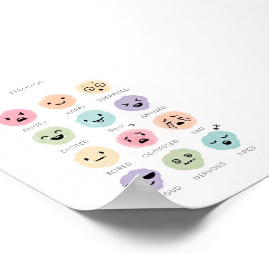 Pastel gevoelens grafiek print (Hoek)