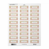 pastel gewatteerde patroonpatroon Adresetiketten Etiket (Full Sheet)
